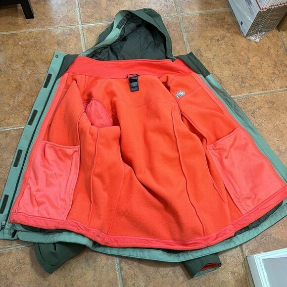 The North Face 3 in 1 triclimate women’s Army Green Orange winter jacket size L - Picture 8 of 16
